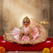 Radha Rani Pink Silk Poshak- (5