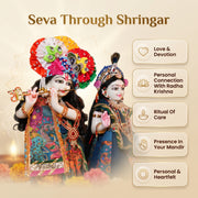 Radha Krishna Royal Blue Nitya Seva Poshak Set – Yugal Jodi 15 & 18 Inch