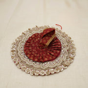 Radha Rani & Laddu Gopal Premium Red & Blue Silk Poshak- (5