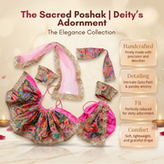 Radha Krishna Pink & Multicolour Rajsi Poshak Set – Yugal Jodi 15 & 18 Inch