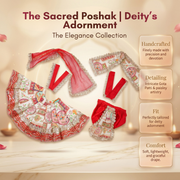 Radha Krishna Red & White Rajsi Poshak Set – Yugal Jodi 15 & 18 Inch