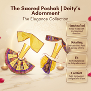 Radha Krishna Purple & Yellow Nitya Seva Poshak Set – Yugal Jodi 15 & 18 Inch