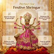 Mata Rani Embroidered Poshak – Premium Design-1 (9 Inch)