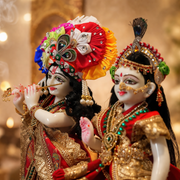 Radha Krishna Design-1 Poshak Set – Yugal Jodi 15 & 18 Inch