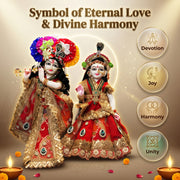 Radha Krishna Design-1 Poshak Set – Yugal Jodi 15 & 18 Inch
