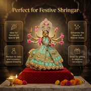 Mata Rani Embroidered Poshak – Premium Design-2 (9 Inch)
