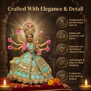 Mata Rani Embroidered Poshak – Premium Design-2 (9 Inch)