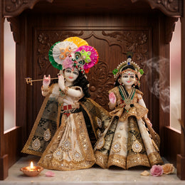 Radha Krishna Design-2 Poshak Set – Yugal Jodi 15 & 18 Inch