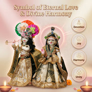 Radha Krishna Design-2 Poshak Set – Yugal Jodi 15 & 18 Inch
