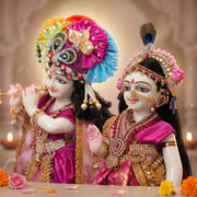Radha Krishna Design-3 Poshak Set – Yugal Jodi 15 & 18 Inch