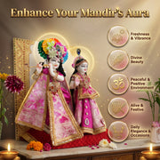 Radha Krishna Design-3 Poshak Set – Yugal Jodi 15 & 18 Inch