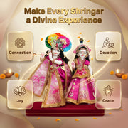 Radha Krishna Design-3 Poshak Set – Yugal Jodi 15 & 18 Inch