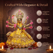Mata Rani Embroidered Poshak – Premium Design-3 (9 Inch)