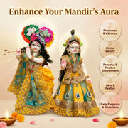 Radha Krishna Design-4 Poshak Set – Yugal Jodi 15 & 18 Inch