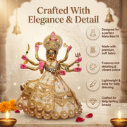 Mata Rani Embroidered Poshak – Premium Design-4 (9 Inch)