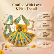 Radha Krishna Design-4 Poshak Set – Yugal Jodi 15 & 18 Inch