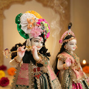 Radha Krishna Design-5 Poshak Set – Yugal Jodi 15 & 18 Inch