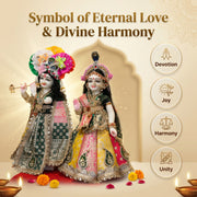 Radha Krishna Design-5 Poshak Set – Yugal Jodi 15 & 18 Inch