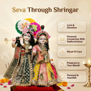 Radha Krishna Design-5 Poshak Set – Yugal Jodi 15 & 18 Inch