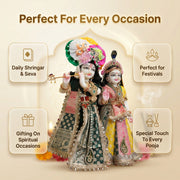 Radha Krishna Design-5 Poshak Set – Yugal Jodi 15 & 18 Inch