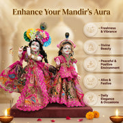Radha Krishna Design-6 Poshak Set – Yugal Jodi 15 & 18 Inch
