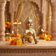 Laddu Gopal Idol Brass Premium - 7 Inch