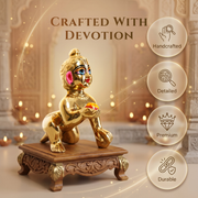 Laddu Gopal Idol Brass Premium - 7 Inch