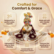 Laddu Gopal Silk Poshak – Premium Design-1 (5