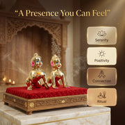 Laddu Gopal & Radha Rani Premium 5 Inch Brass Idol Combo