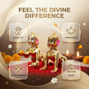 Laddu Gopal & Radha Rani Premium 5 Inch Brass Idol Combo