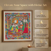 Radha Krishna Swaroop Madhubani Art – Handcrafted Original (41