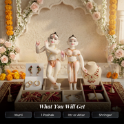 HomeKit — Complete Yugal Jodi Seva Kit With Marble Finish Premium Idol