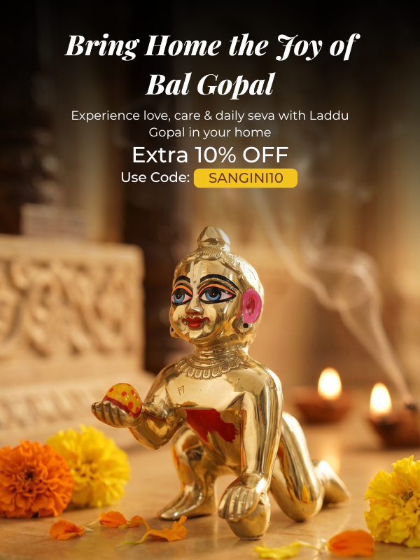 Premium Brass Laddu Gopal Idols — 5, 6 & 7 Inch Sizes